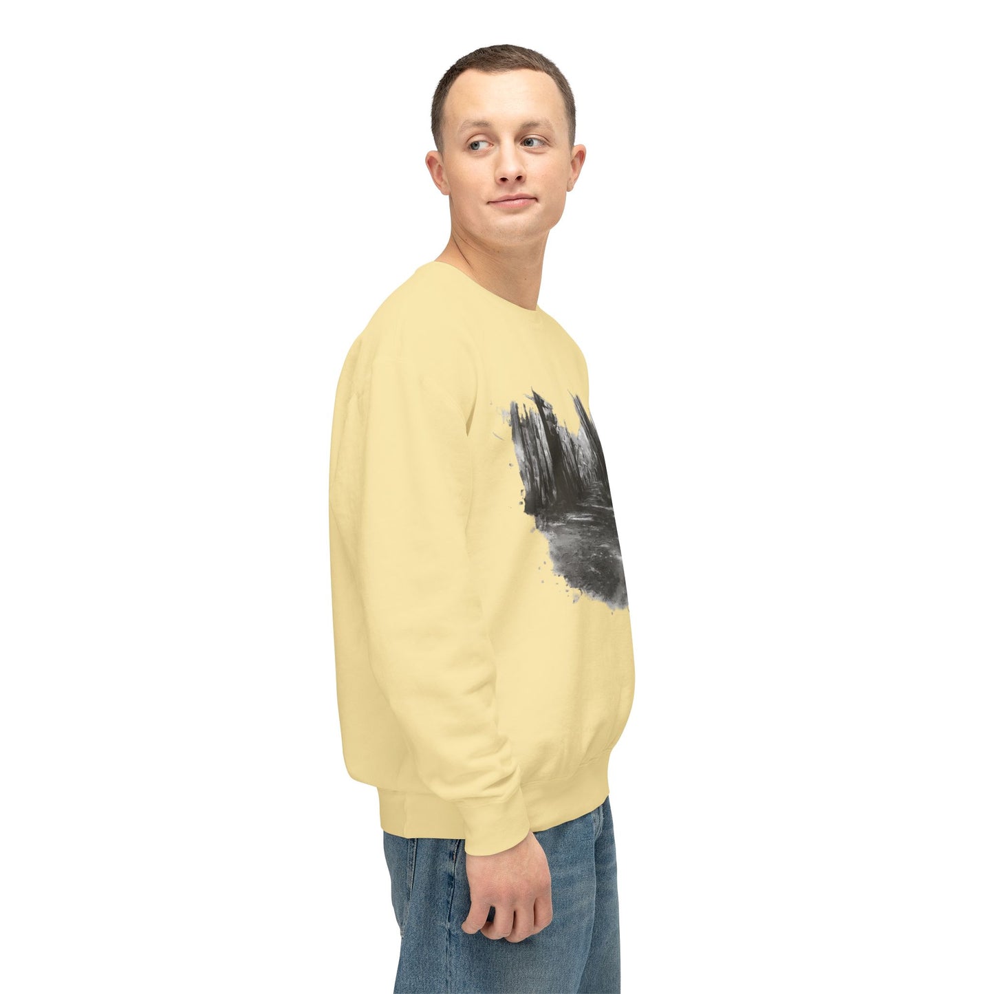 Scenic Minimalist Crewneck Sweatshirt - Cozy Art Tee for Nature Lovers, Gift for Her, Layering Essential, Perfect for Fall, Everyday Wear - TRV
