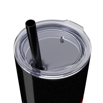 Skinny Tumbler — USA Flag 20oz Straw Tumbler (Patriotic Travel Cup)