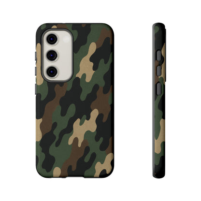 Camouflage tough phone case by Printify featuring rugged camo design and durable protection for smartphones.