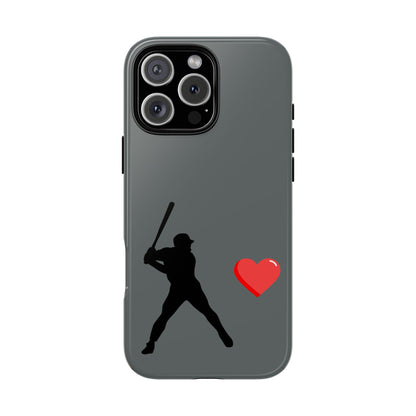 Printify Baseball Love phone case featuring sports-themed design, durable protective cover for sports lovers.