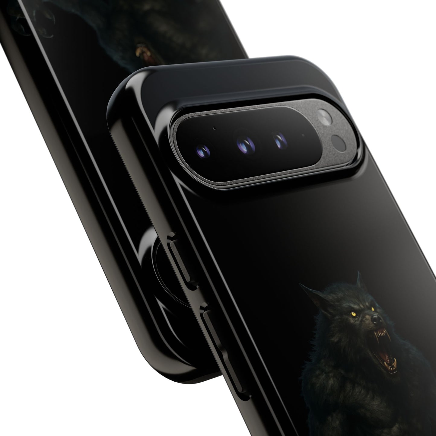 Werewolf Phone Case, Tough Cases, Black Panther Design, Gift for Animal Lovers, Phone Accessories, Fierce Phone Protection - TRV
