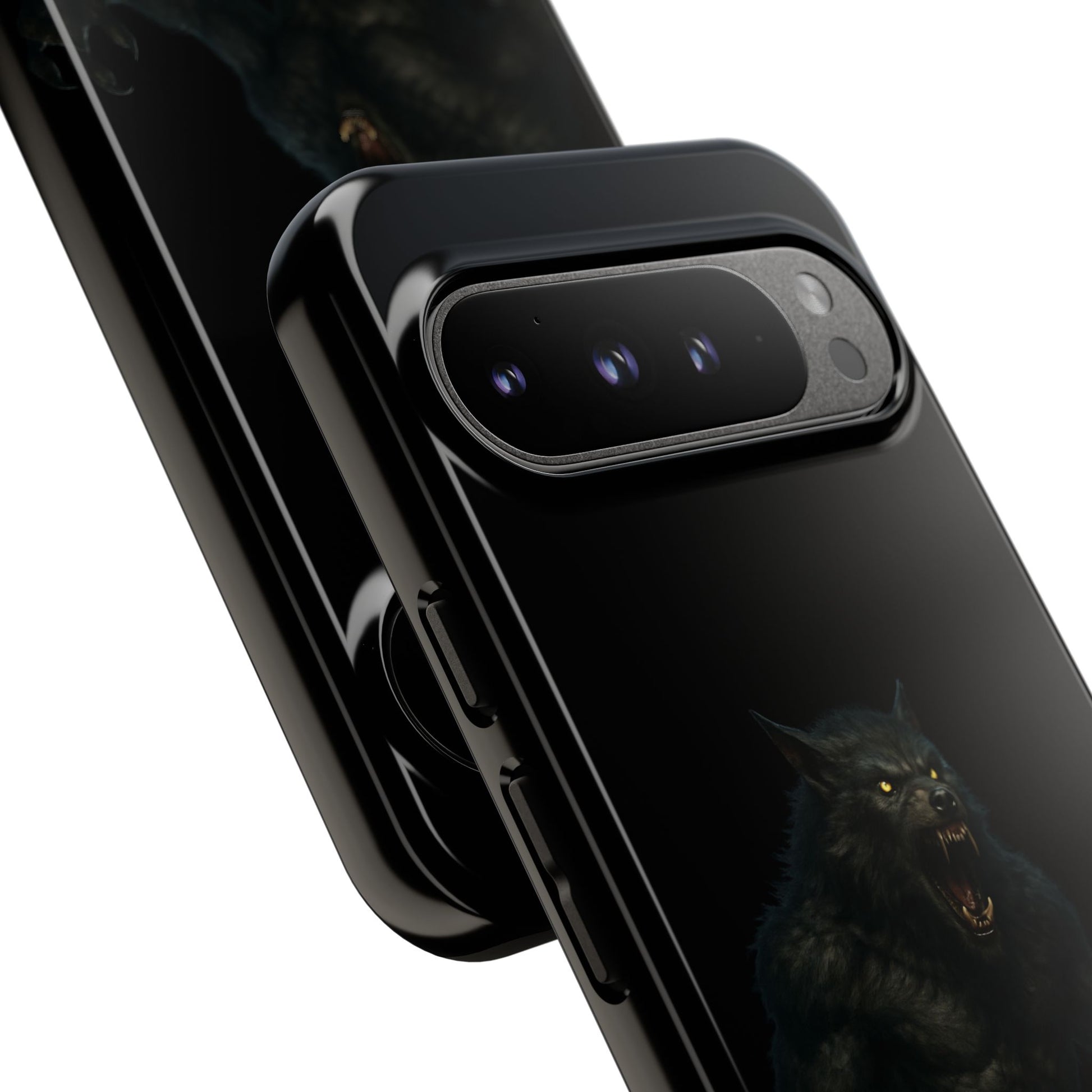 Werewolf Phone Case, Tough Cases, Black Panther Design, Gift for Animal Lovers, Phone Accessories, Fierce Phone Protection - TRV