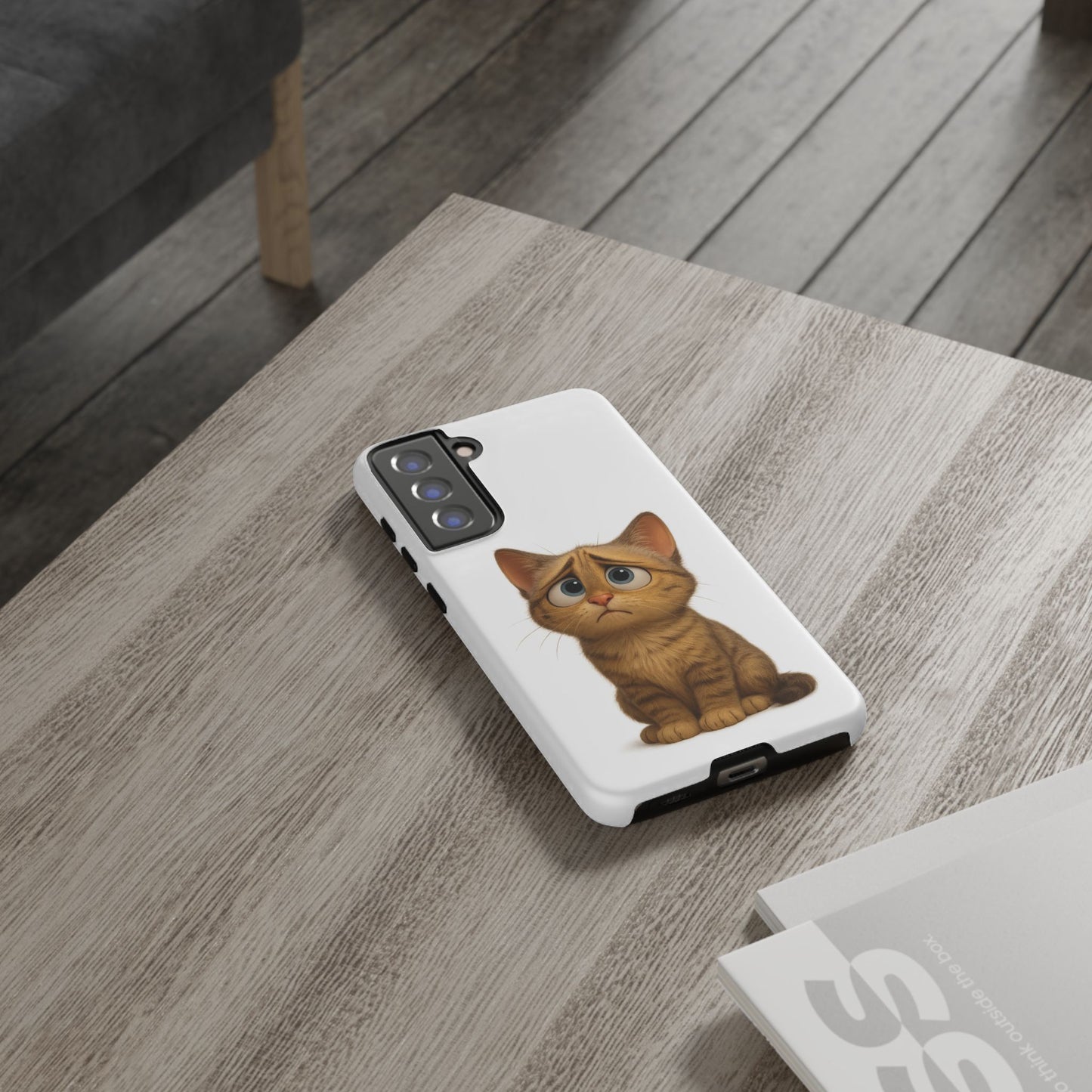 Cute Cat Phone Case, Funny Kitty Case, Animal Lover Gift, Cat Lover Accessory, Unique Cat Design Case, Pet Mom Gift - TRV