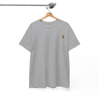 Brown kitten graphic T-shirt for cat lovers, featuring a cute kitten design on a comfortable Printify T-shirt.