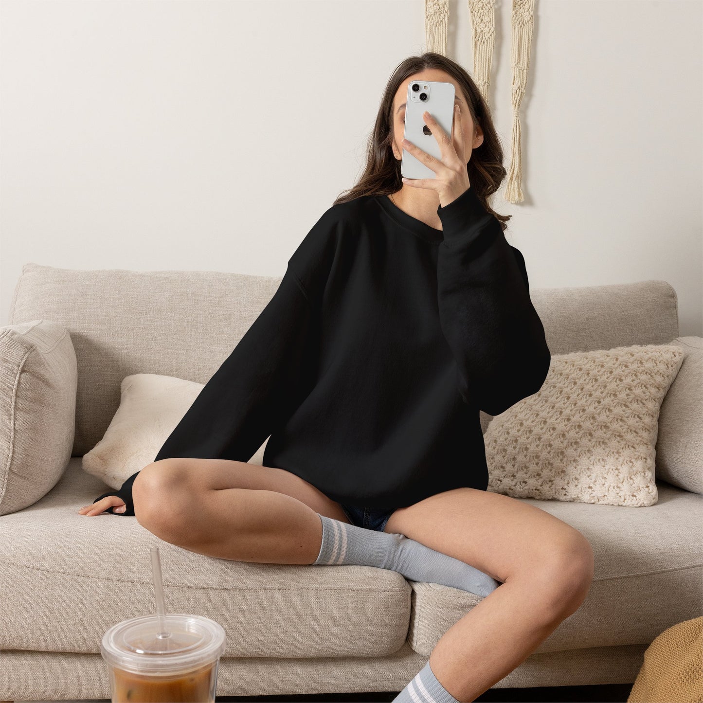 Stack of Books with Mug and Plant Sweatshirt | Cozy Reading Crewneck