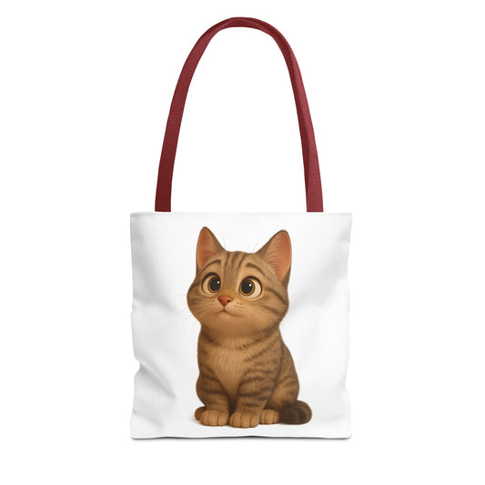 Cute Cat Tote Bag - Perfect for Animal Lovers, Eco-Friendly Carryall, Beach Bag, Shopping Tote, Gift for Cat Owners - TRV
