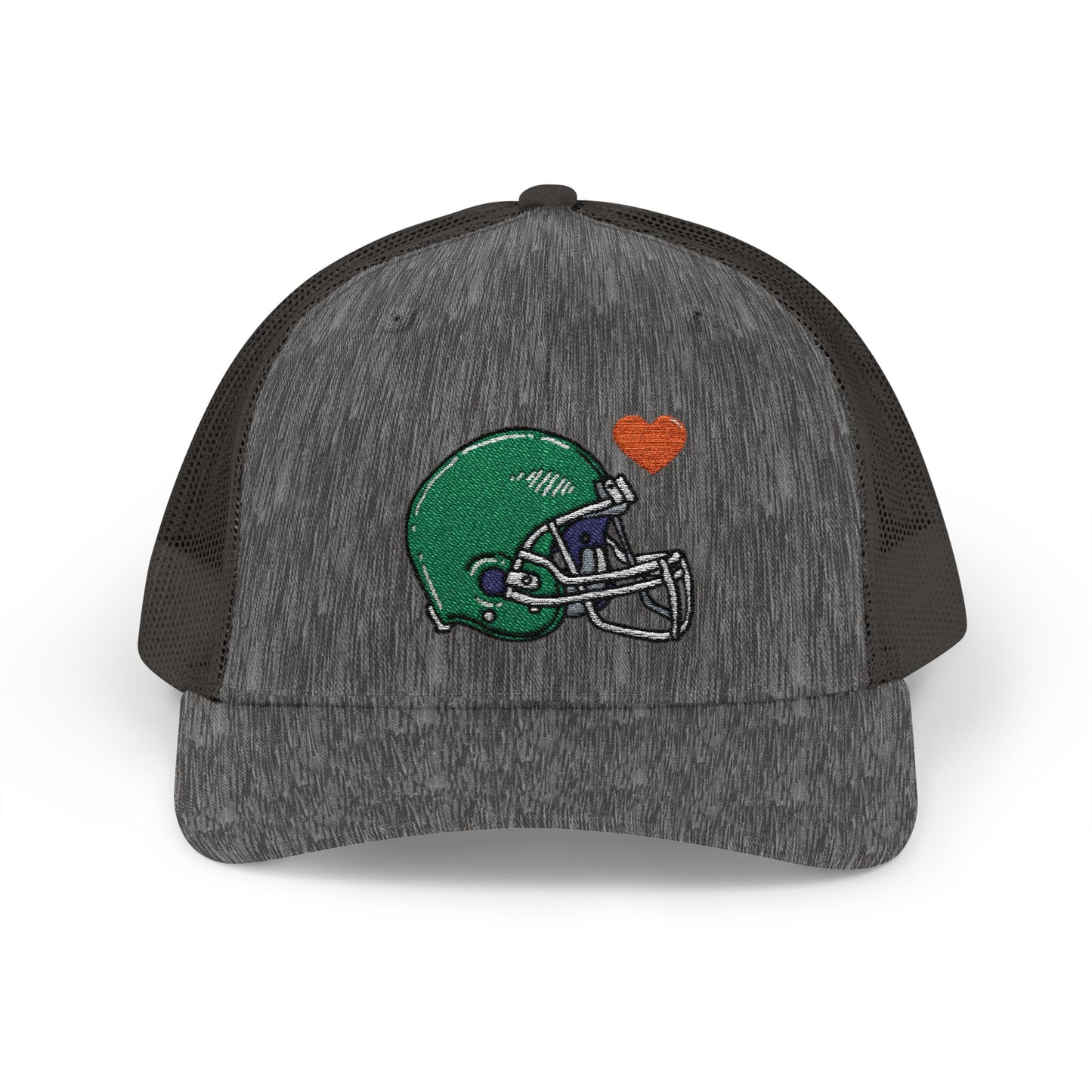 Snapback Trucker Cap with Football Heart Design - Perfect for Sports Fans, Gifts for Gamers, Casual Outings, Tailgating, and Team Spirit - TRV