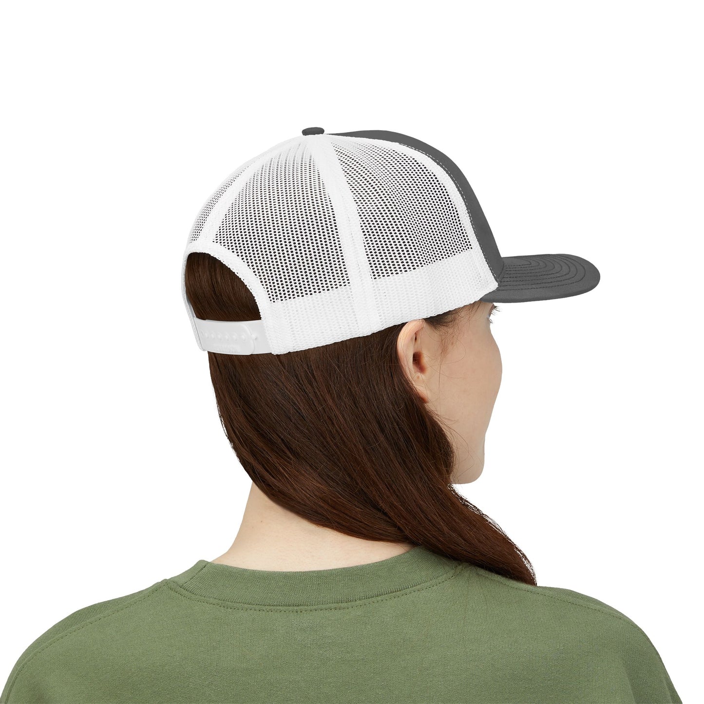 Vintage baseball snapback trucker cap with batter silhouette design, stylish hat by Printify featuring a classic sports-inspired look.