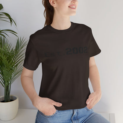 Vintage Est. 2002 T-Shirt by Printify featuring classic anniversary design and comfortable cotton fabric.