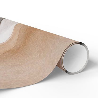 Geometric Neutral Watercolor Wrapping Paper Roll — Earth Tone Abstract Gift Wrap