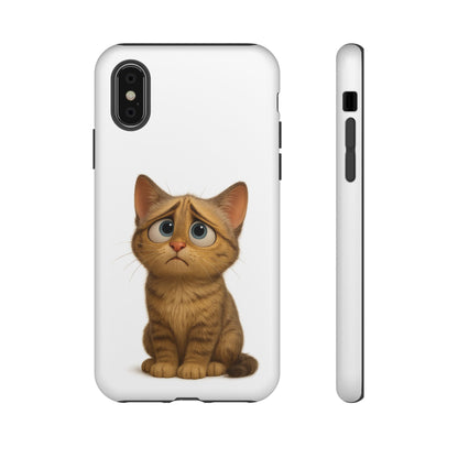 Cute Cat Phone Case, Funny Kitty Case, Animal Lover Gift, Cat Lover Accessory, Unique Cat Design Case, Pet Mom Gift - TRV
