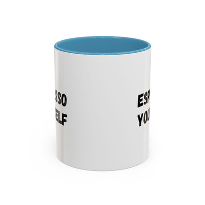 Espresso Yourself Coffee Mug - Fun Black Accented Mug for Coffee Lovers, Great Gift for Birthdays, Christmas, and Housewarming