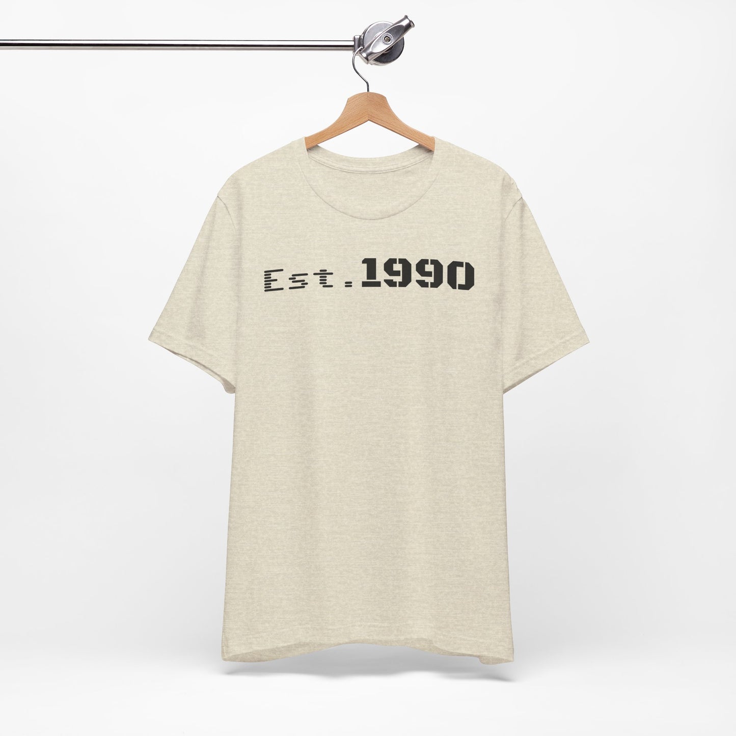 Unisex Est. 1990 Nostalgic Jersey Tee - Perfect Gift, Vintage Style, Retro Fashion, Birthday Celebration, Casual Wear - TRV