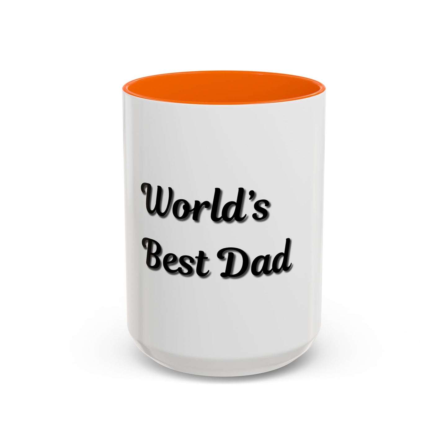 World's Best Dad Accent Coffee Mug - Perfect Gift for Father's Day - TRV