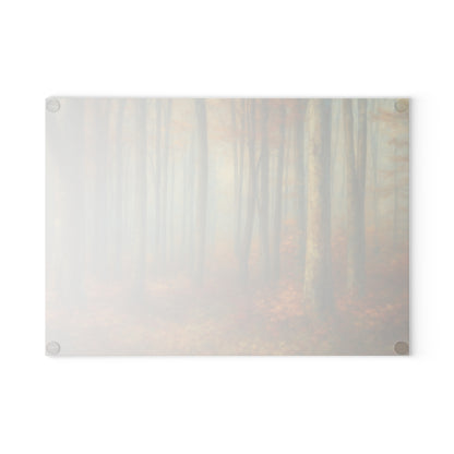 Autumn Woodland Misty Forest Glass Cutting Board - view 8