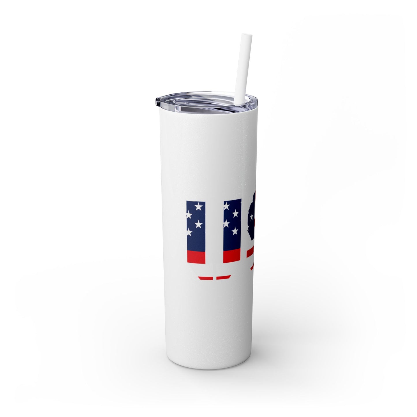 Skinny Tumbler — USA Flag 20oz Straw Tumbler (Patriotic Travel Cup)