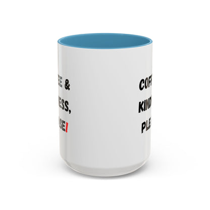 Coffee & Kindness Mug - Inspirational Coffee Cup, Gift for Friends, Office Decor, Encouragement, Morning Motivation