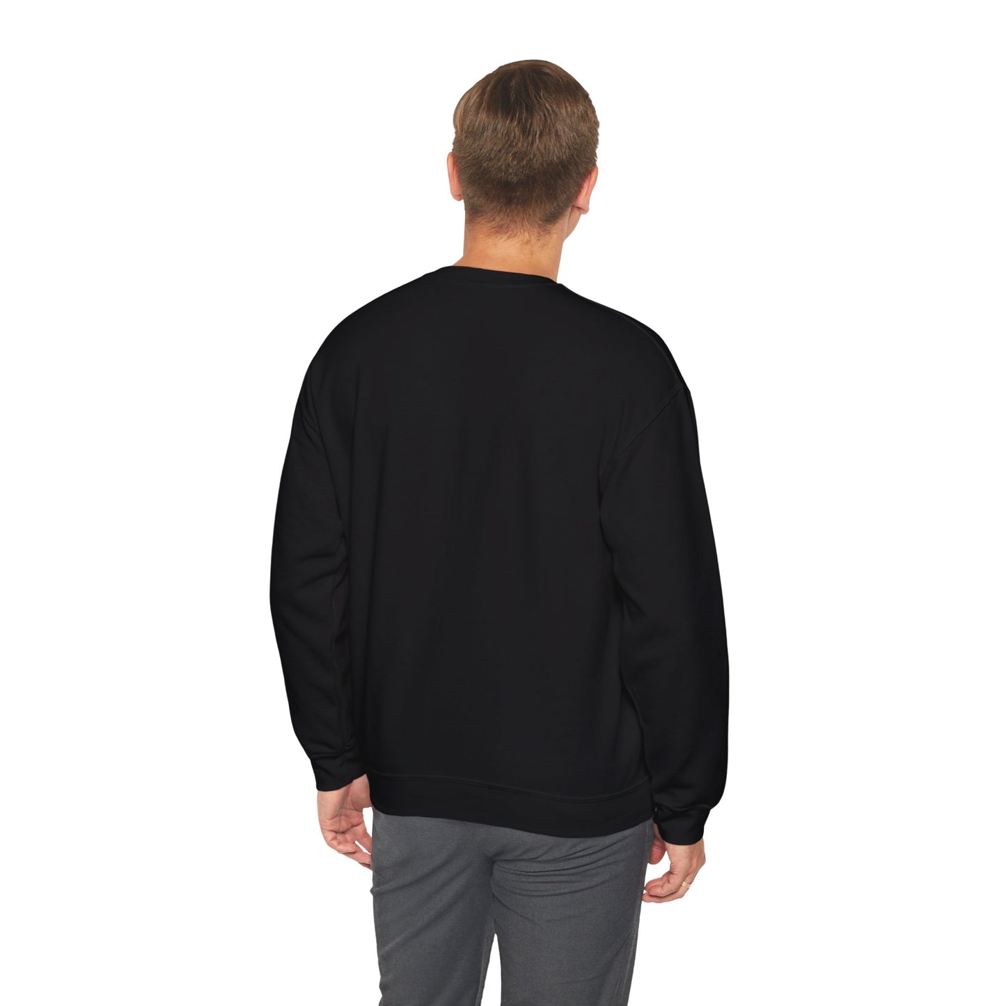 Black Vampire Portrait crewneck sweatshirt by Printify featuring a detailed vampire illustration on the front.