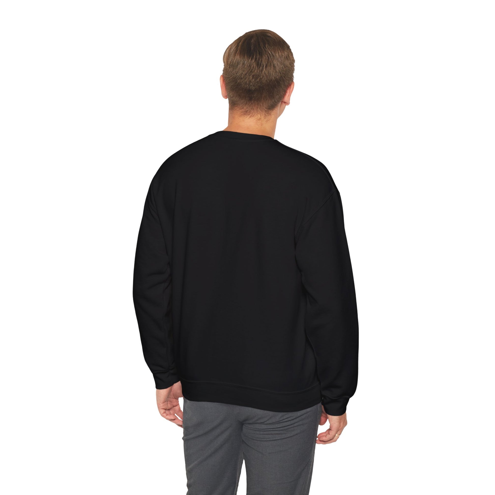 Black Vampire Portrait crewneck sweatshirt by Printify featuring a detailed vampire illustration on the front.