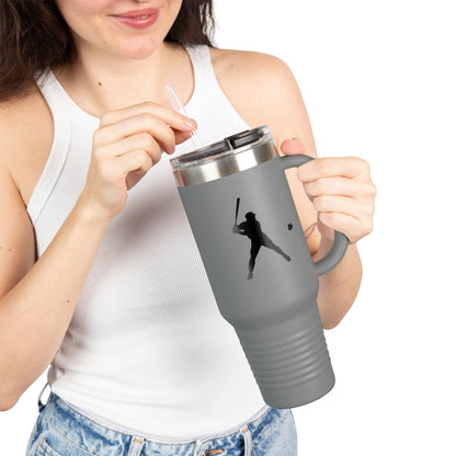 Baseball Player Silhouette 40oz Insulated Travel Mug