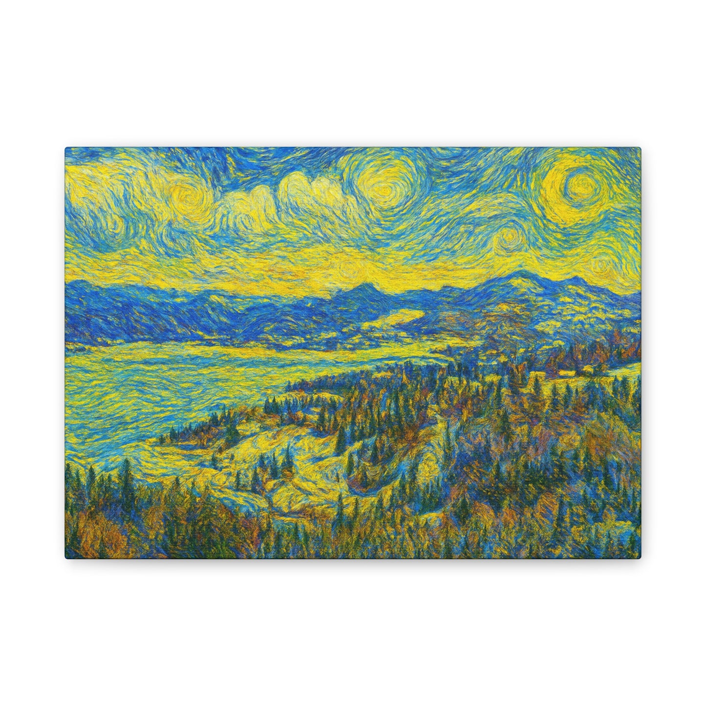 Vibrant Canvas Art, Framed Wall Decor, Modern Home Decor, Landscape Painting, Gift for Art Lovers, Art for Living Room
