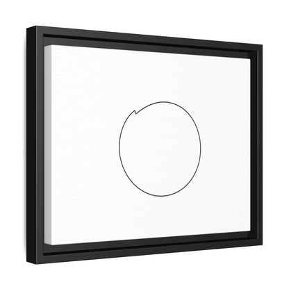 Framed matte canvas wall art featuring a minimal circular line design, crafted by Printify for modern home decor.