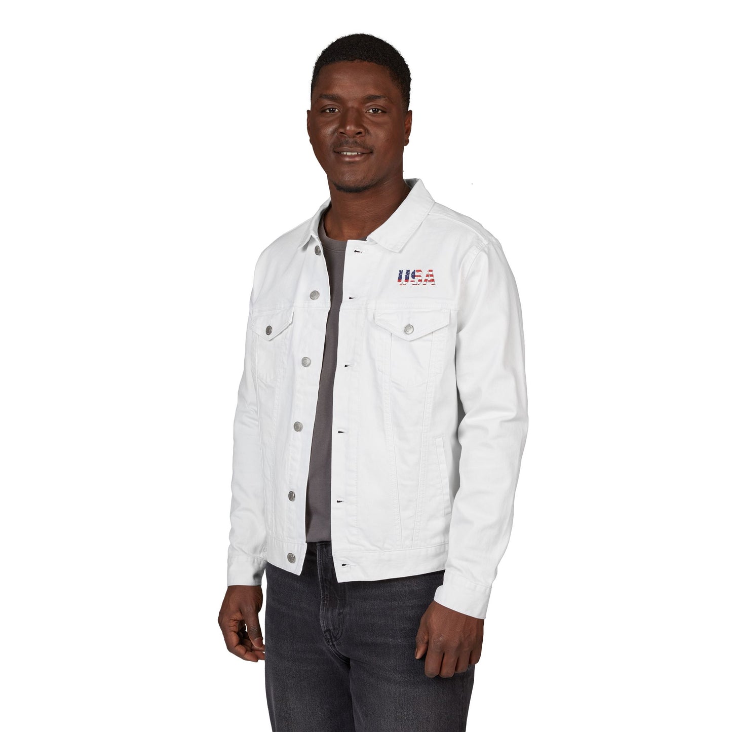 Embroidered Unisex Denim Jacket - Stylish, Casual, Perfect for Summer Outings, Men's & Women's Fashion Statement, Birthday Gift, [...] - TRV
