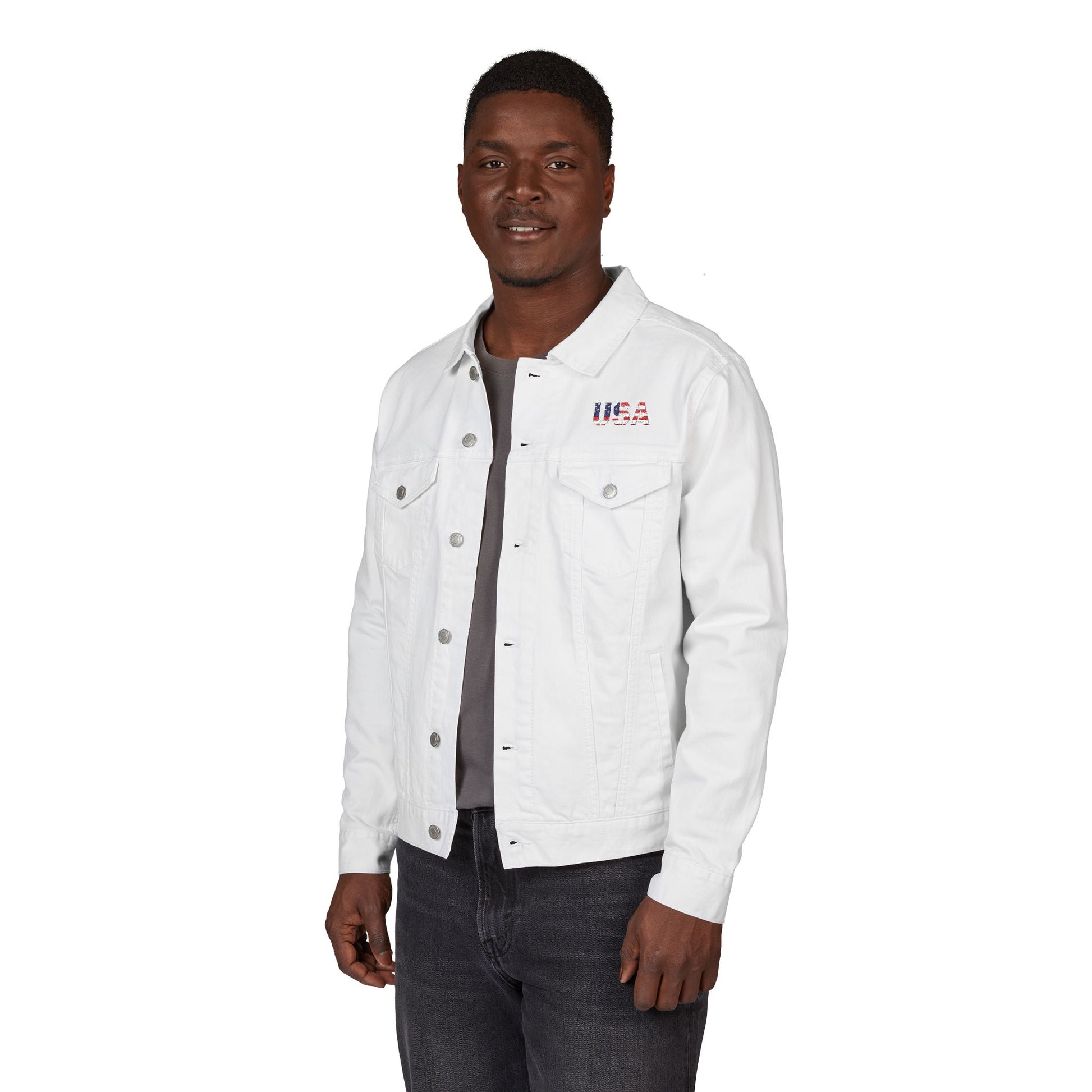 Embroidered Unisex Denim Jacket - Stylish, Casual, Perfect for Summer Outings, Men's & Women's Fashion Statement, Birthday Gift, [...] - TRV