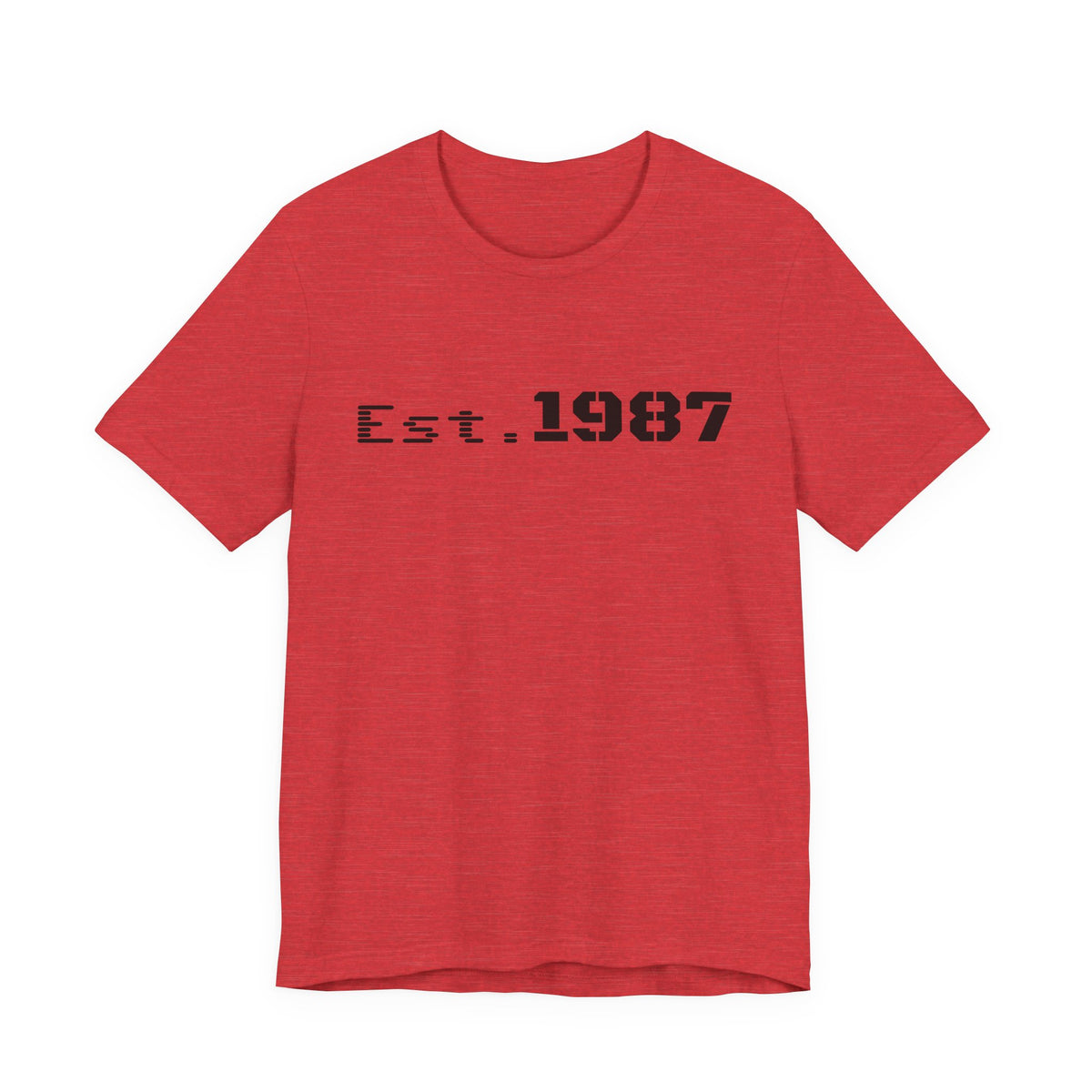 Vintage Est. 1987 T-Shirt by Printify featuring a classic born in 1987 design on a comfortable casual tee.