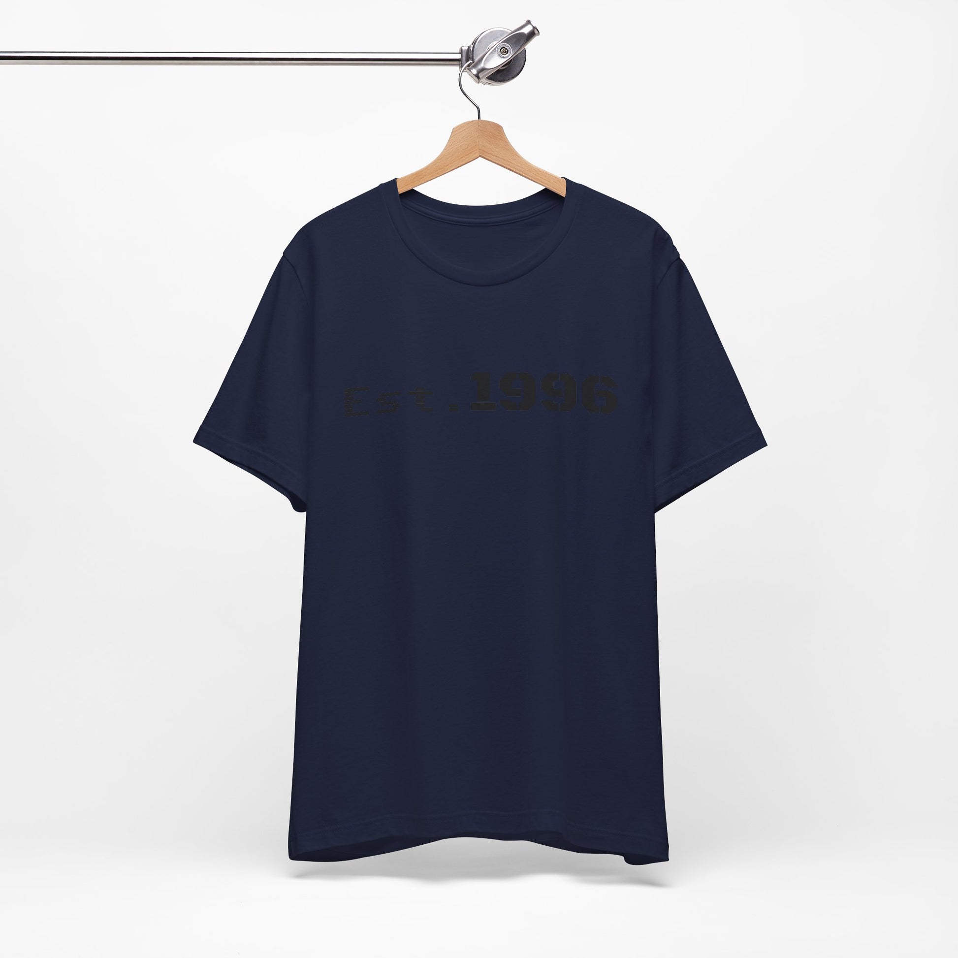 Vintage Est. 1996 T-shirt by Printify featuring a retro design, perfect as a birth year birthday gift for men or women.
