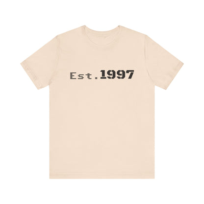 Vintage 1997 Established T-Shirt by Printify featuring a classic design and comfortable fit.