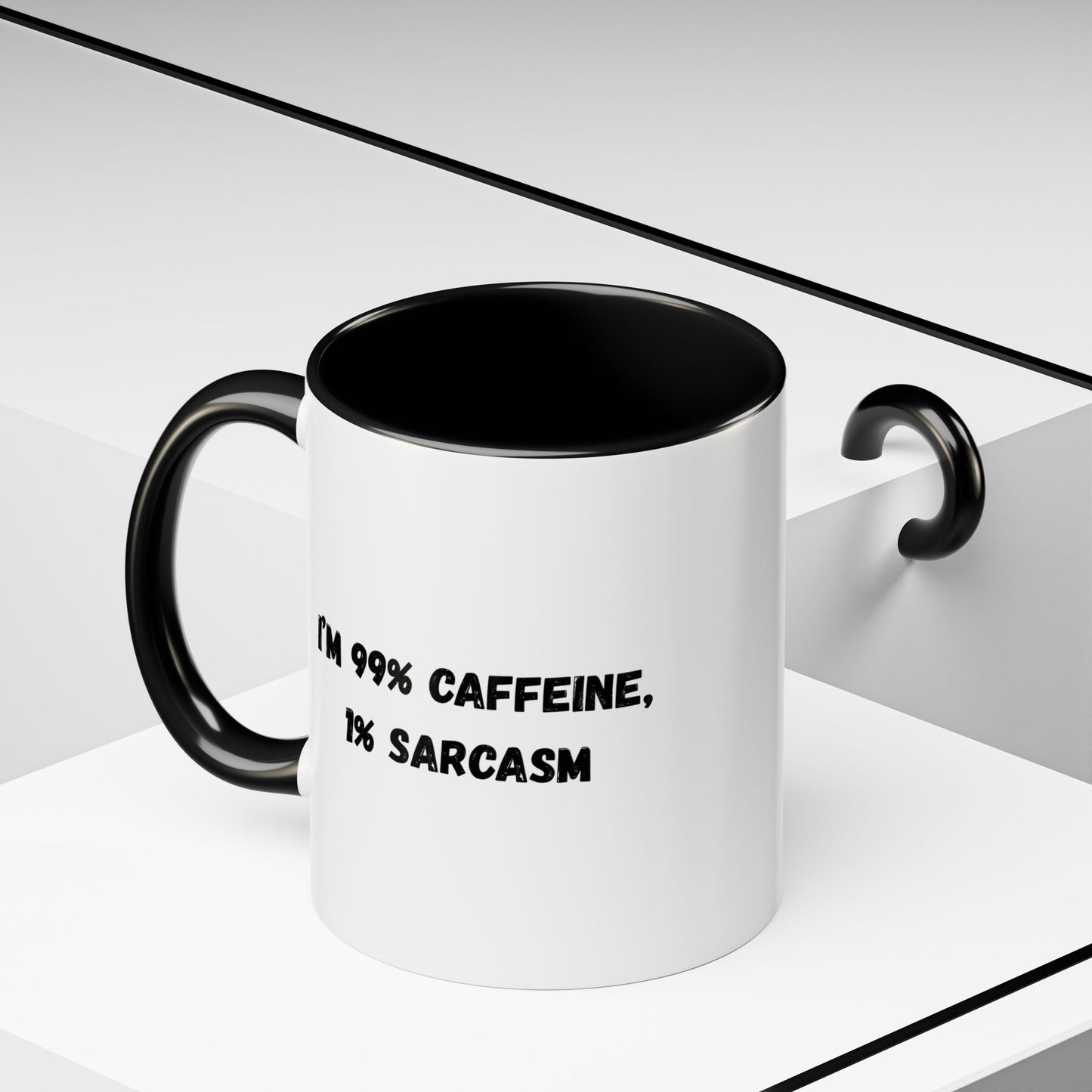 Sarcastic Coffee Mug - Funny Gift for Coffee Lovers, Black and White Accent Mug, Gift for Birthdays, Office Humor, Caffeine Enthusiasts
