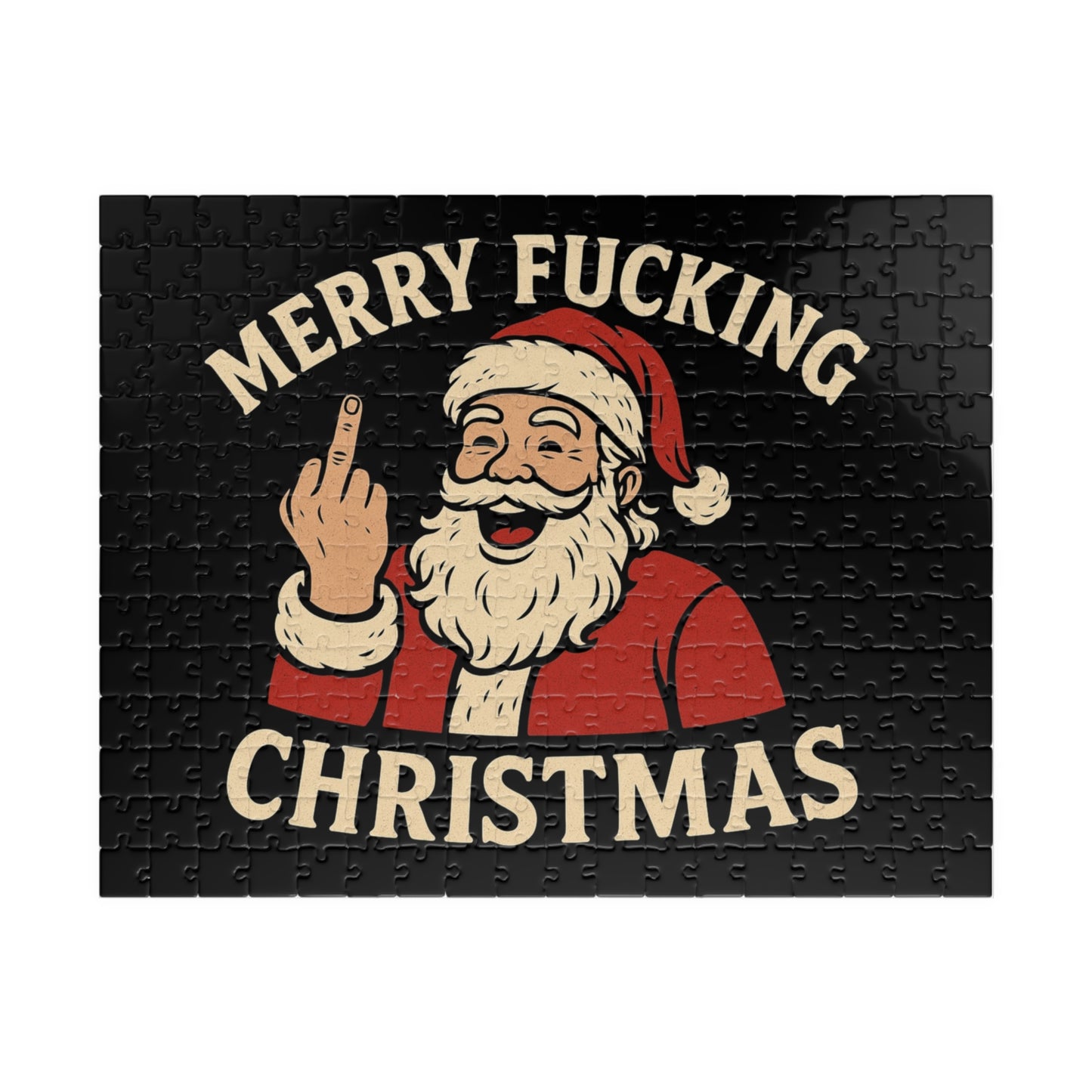 Merry Fucking Christmas Puzzle — Funny Santa Holiday Jigsaw (110–1014 pcs)