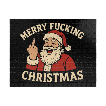 Merry Fucking Christmas Puzzle — Funny Santa Holiday Jigsaw (110–1014 pcs)