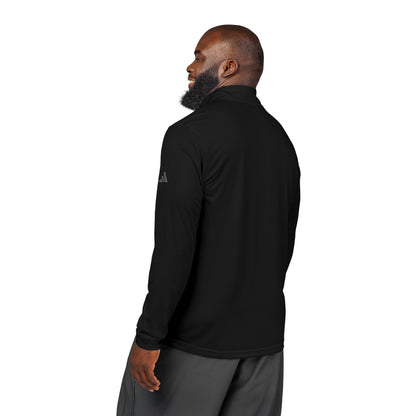 Adidas® Embroidered Quarter-Zip Pullover - Stylish Performance Layer With Love Gesture
