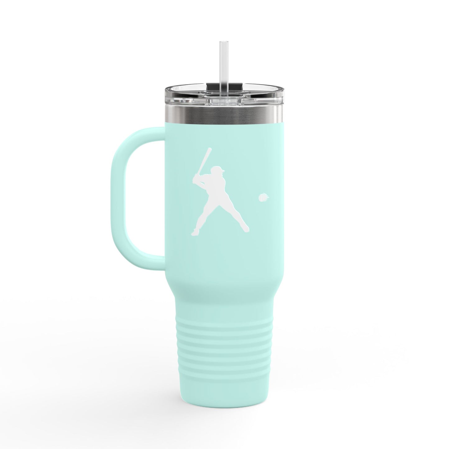 Baseball-Themed Insulated Travel Mug, Perfect for Fans & Athletes, Gift for Sports Lovers, 40oz Drinkware for Home & Road - TRV