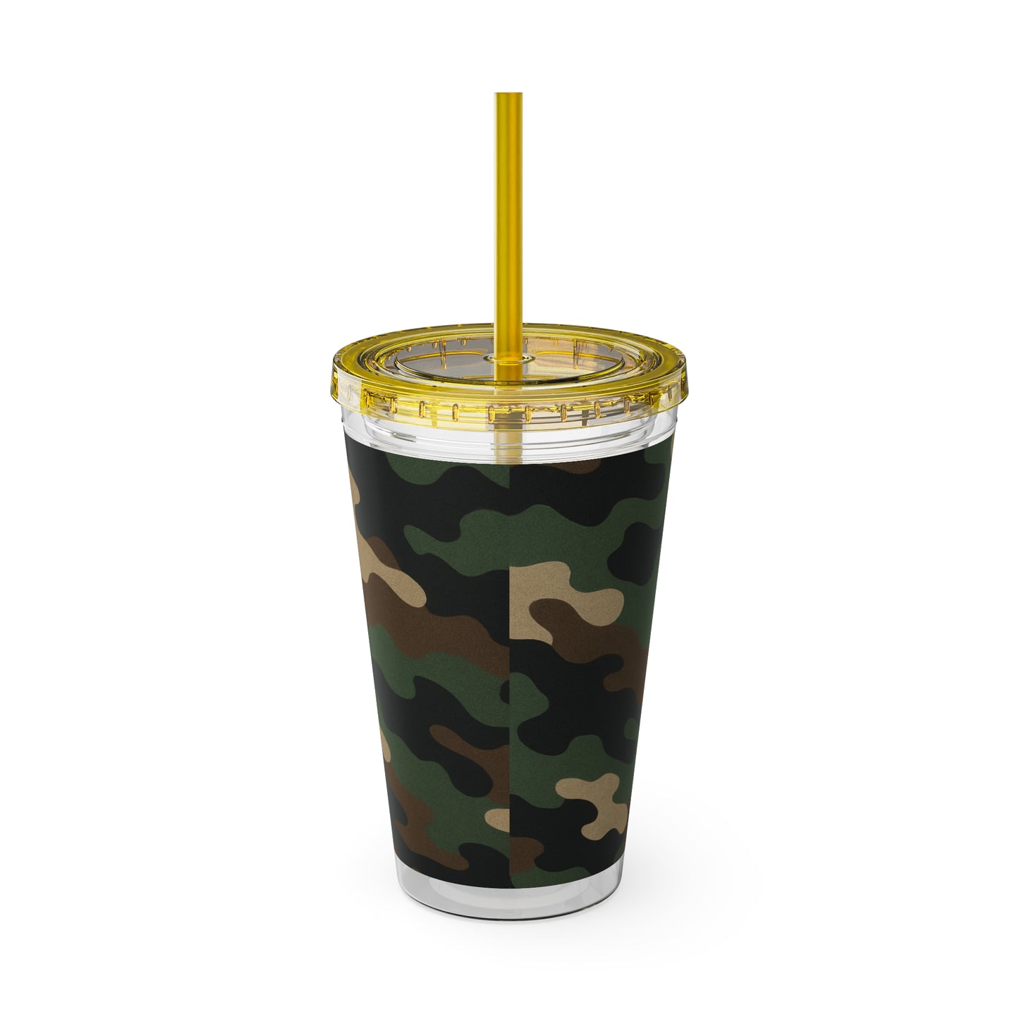 Stylish Camo Tumbler, 16oz Cup with Straw, Perfect for Outdoor Adventures, Gifts for Him, Travel Mug, Eco-friendly Drinkware, Camping - TRV