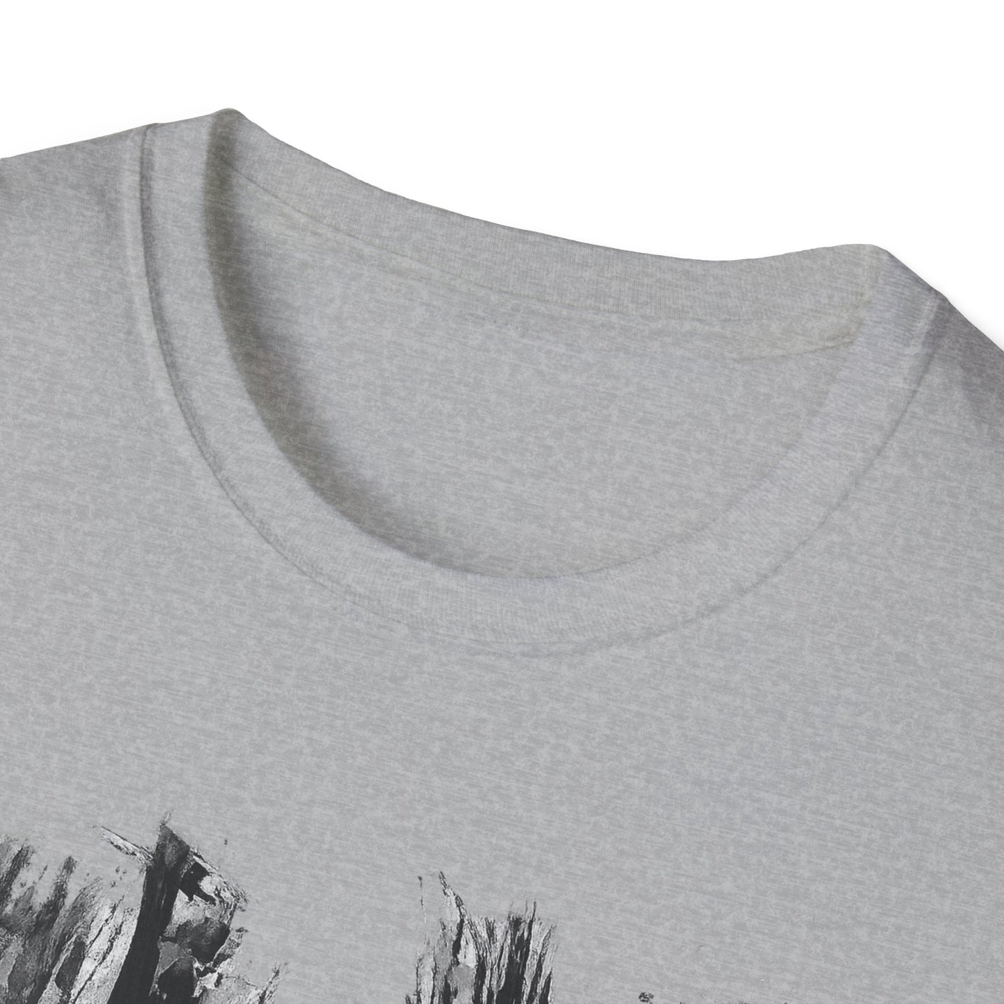 Minimalist Nature-Inspired Unisex Softstyle T-Shirt, Casual Wear, Everyday Style, Gift for Nature Lovers, Eco-Friendly Fashion
