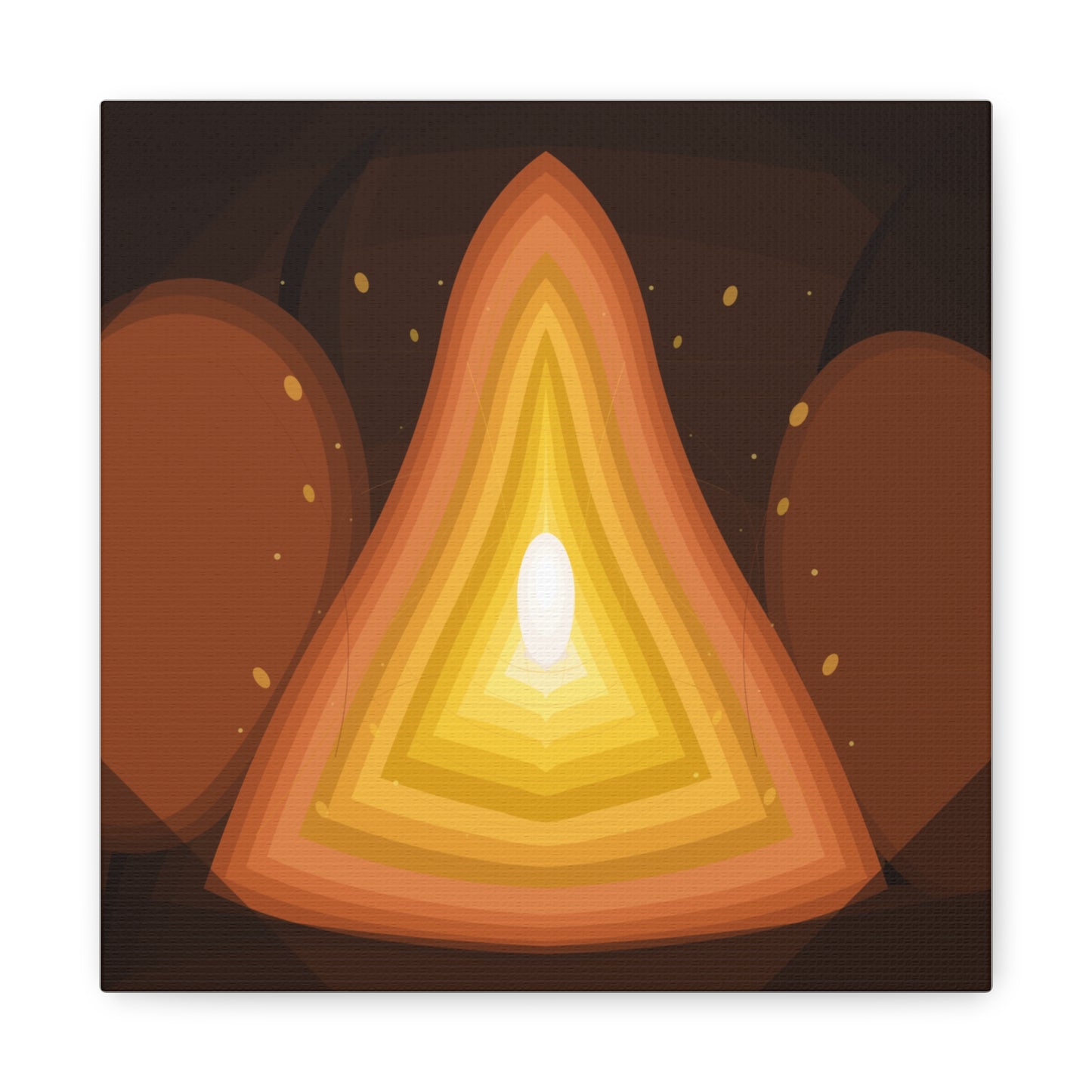 Concentric Fire Furnace Cross-Section Matte Canvas
