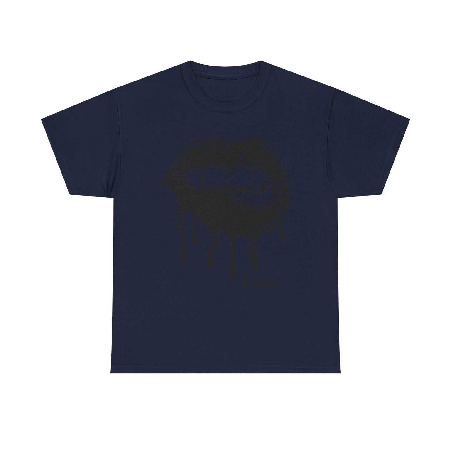 Edgy Graphic Tee - Dripping Lips Design - Unisex Heavy Cotton Tee