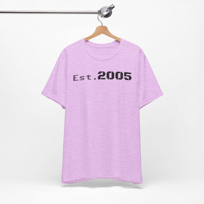 Est. 2005 Unisex Tee, Vintage T-Shirt, Custom Year Shirt, Birthday Gift, Casual Wear