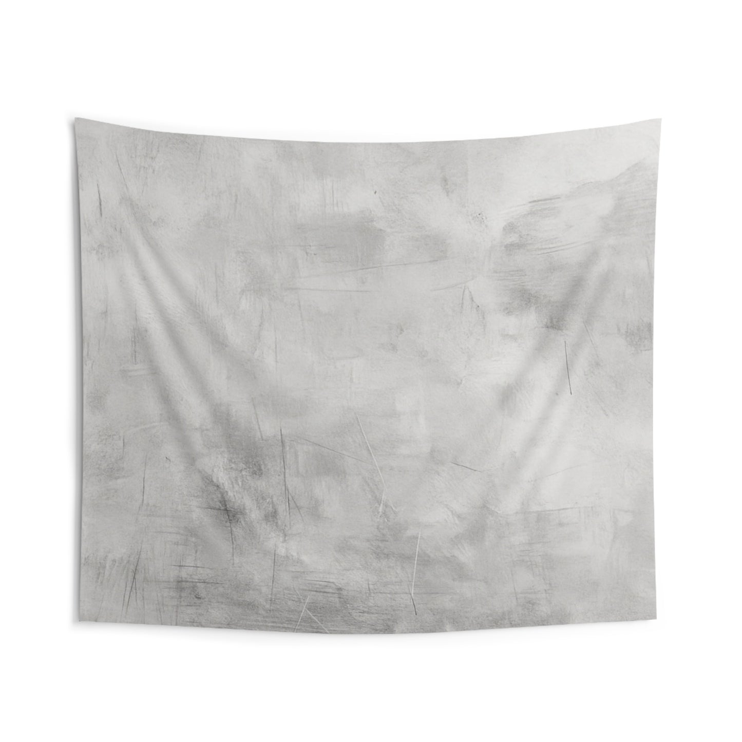 Gray modern minimalist wall tapestry by Printify, boho-inspired wall hanging with sleek design for contemporary home decor.