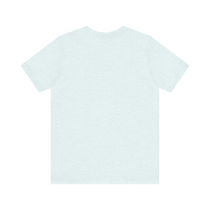 Romania flag T-shirt by Printify featuring a minimal waving tricolor design on soft fabric.