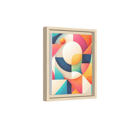 Colorful Geometric Abstract Art Matte Canvas Framed