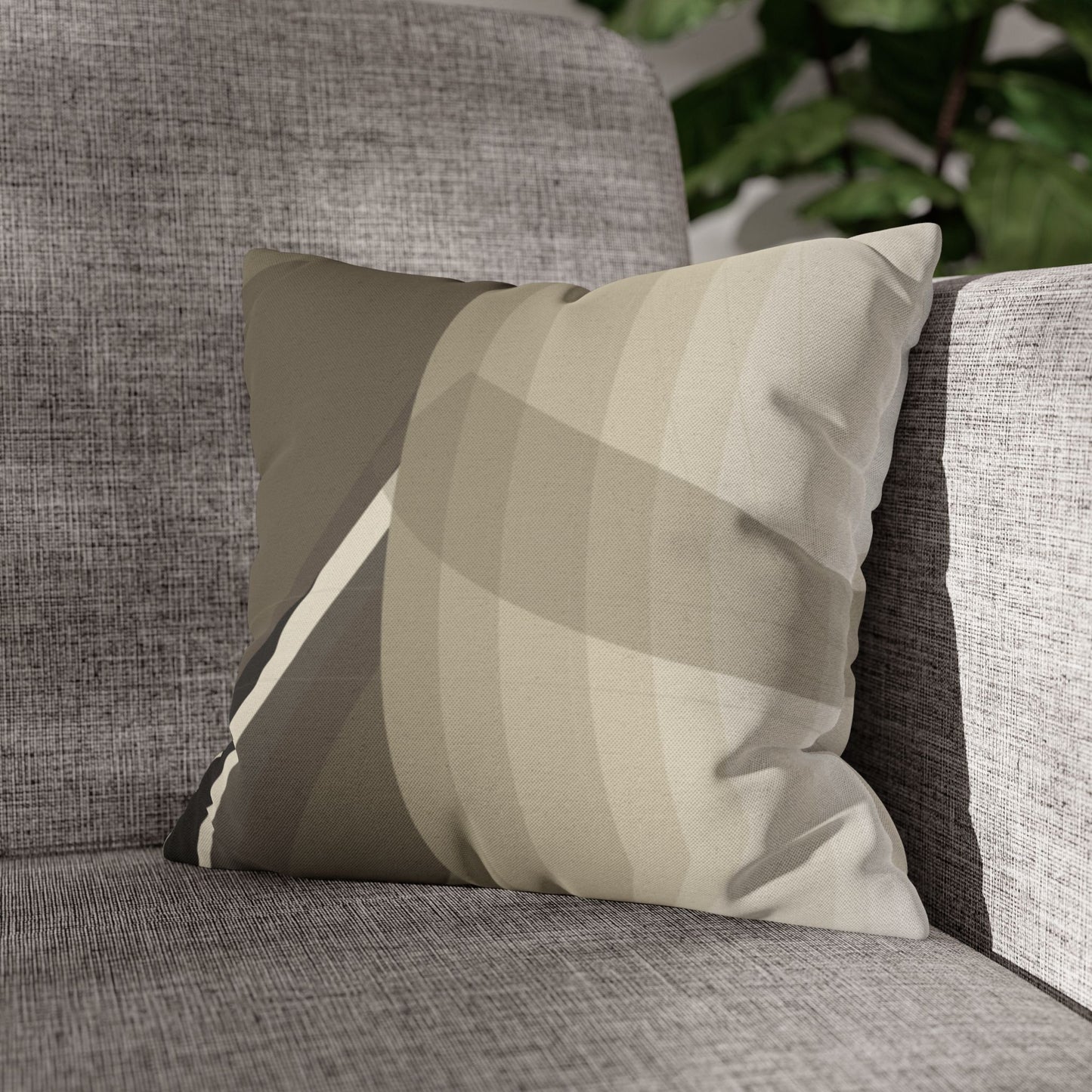 Abstract Neutral Leaf Artwork Pillowcase | Square Pillowcase