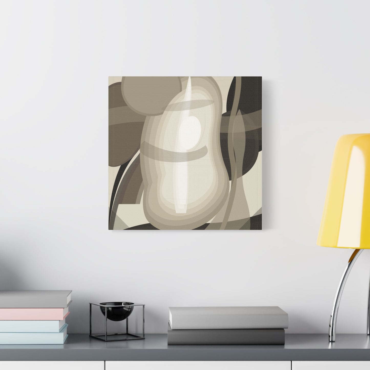 Abstract Neutral Pear Still Life Canvas