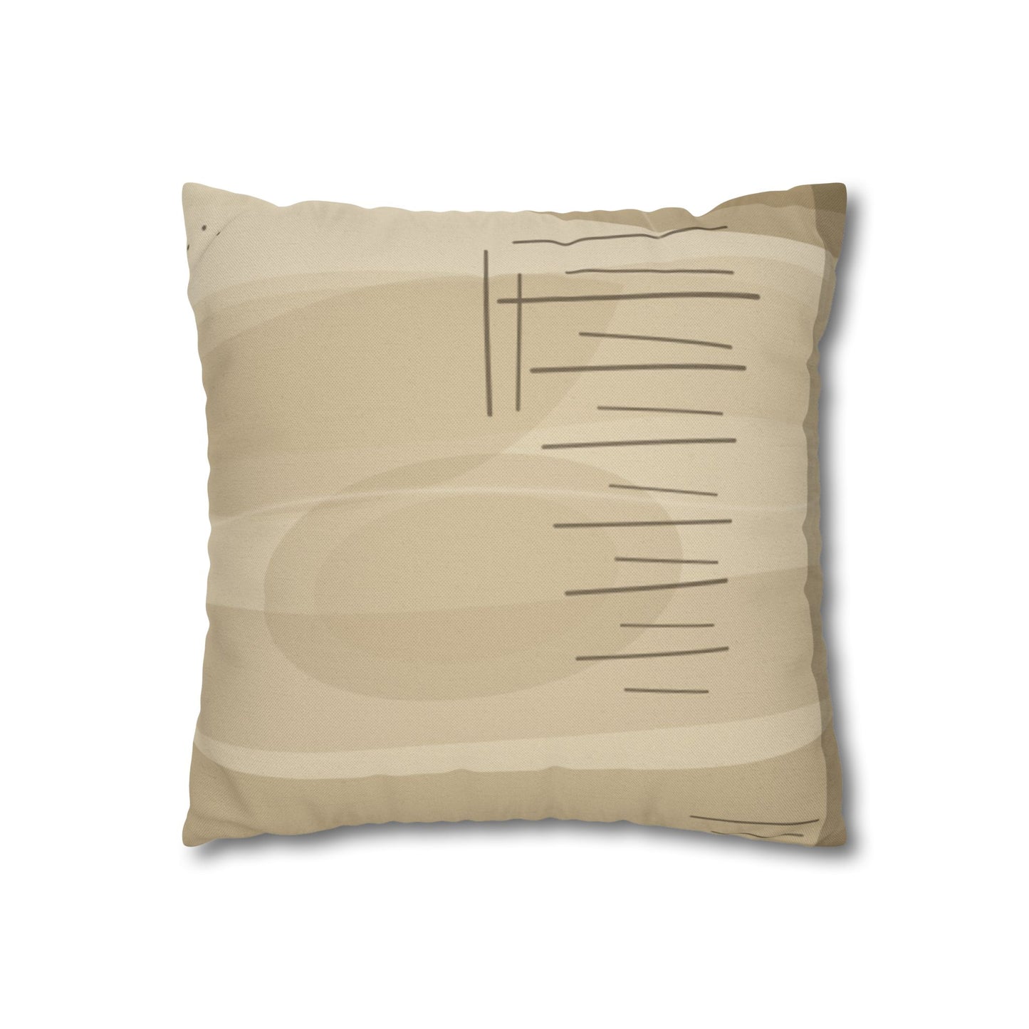 Neutral Abstract Brushstroke Pillowcase | Square Decorative Pillowcase - TRV