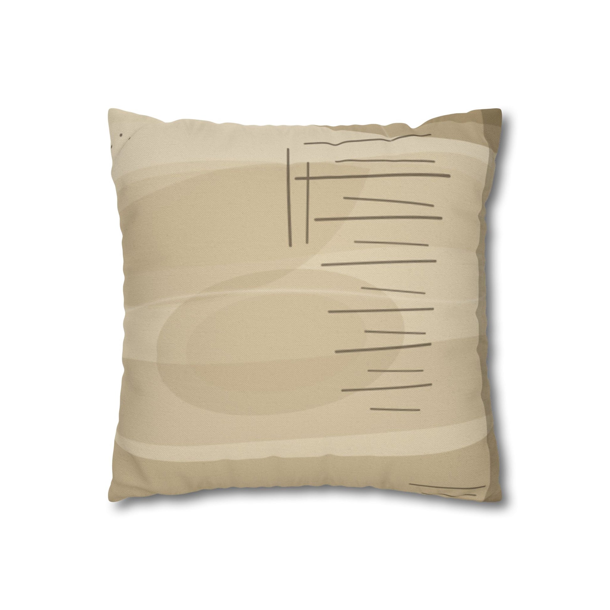 Neutral Abstract Brushstroke Pillowcase | Square Decorative Pillowcase - TRV