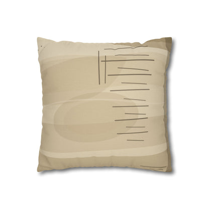 Neutral Abstract Brushstroke Pillowcase | Square Decorative Pillowcase - TRV
