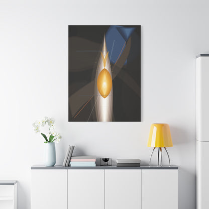 Abstract Geometric Flame Canvas | Matte Stretched Canvas 1.25"